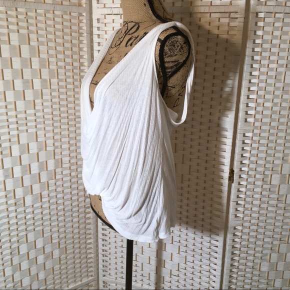 Free People Tops - Free People White Draped Tank Size S